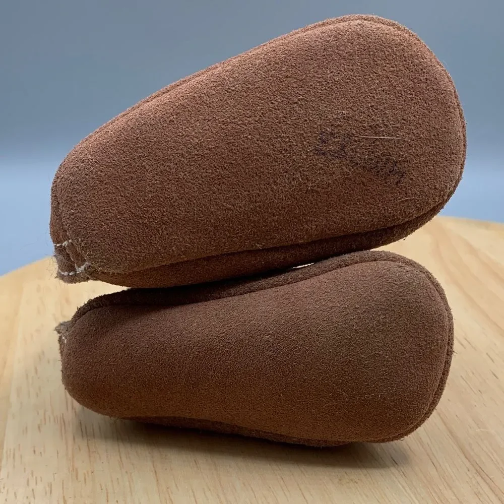 BABY NEWBORN | 0-3 MONTHS UNISEX WESTERN BOOTIES | BROWN TAN LEATHER